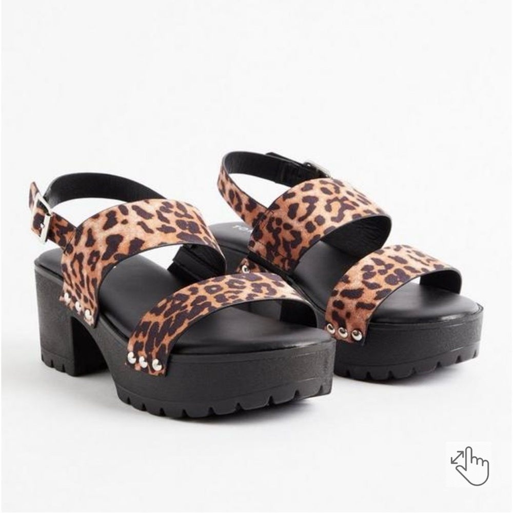 Torrid double band leopard lug sole